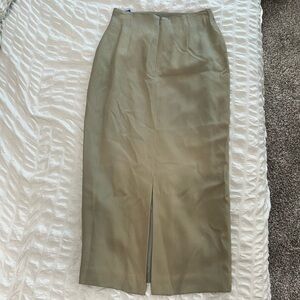 Jones New York Sage Green Long Pencil Skirt